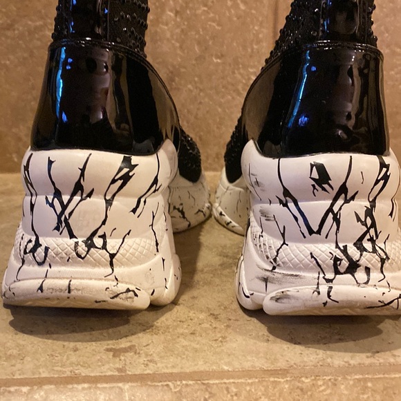 Studded Ankle Platform Sock Bootie - Picture 9 of 13